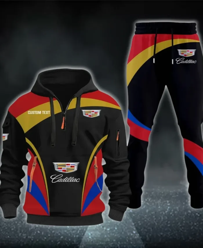 Urban Cruiser Hoodie Half Zip x Sweatpants Set, Automotive Streetwear Hoodie Set CAR514100925002