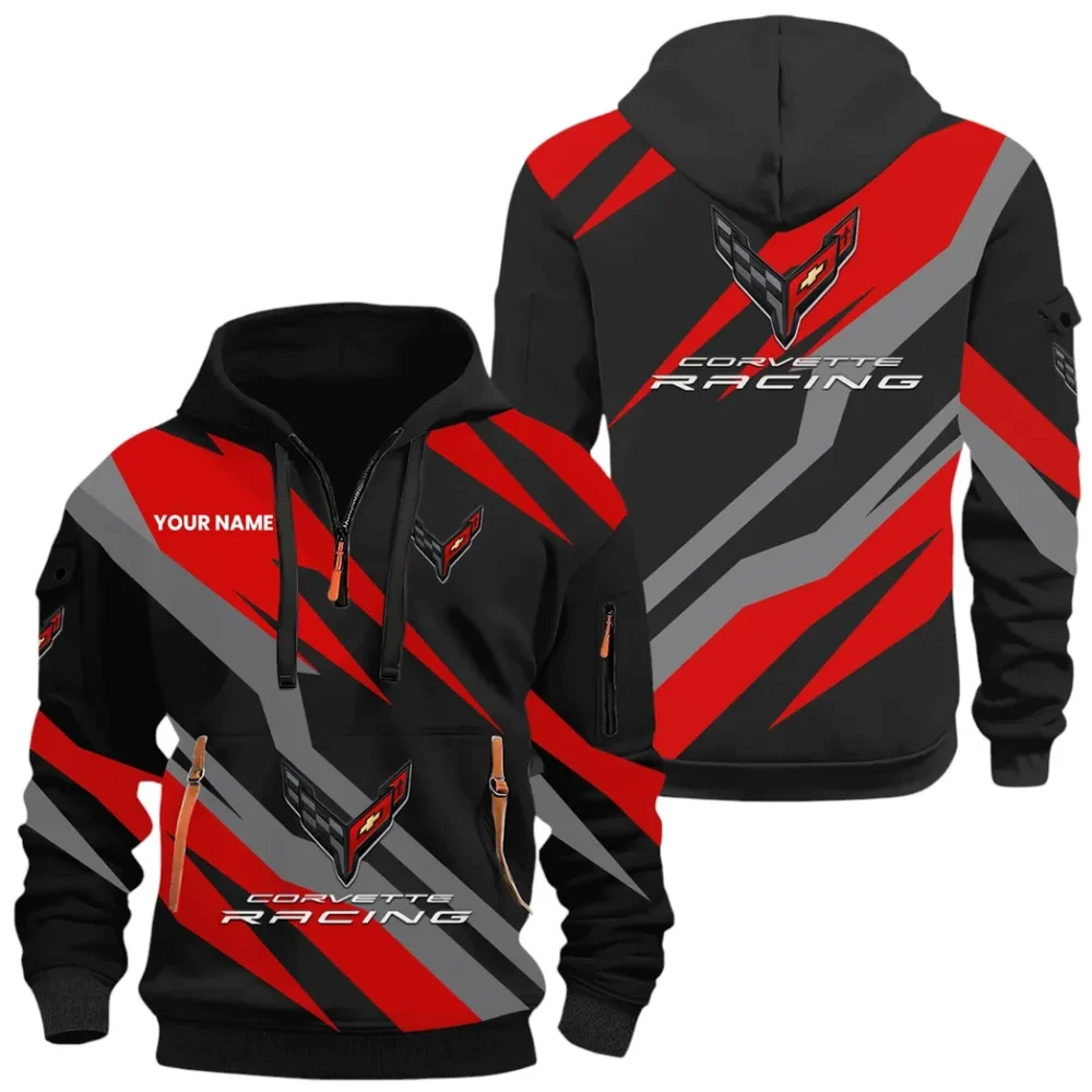 Sports Icon Hoodie Half Zip x Sweatpants Set, 3D Printed Driver's Outfit CAR514100925003 - Image 3
