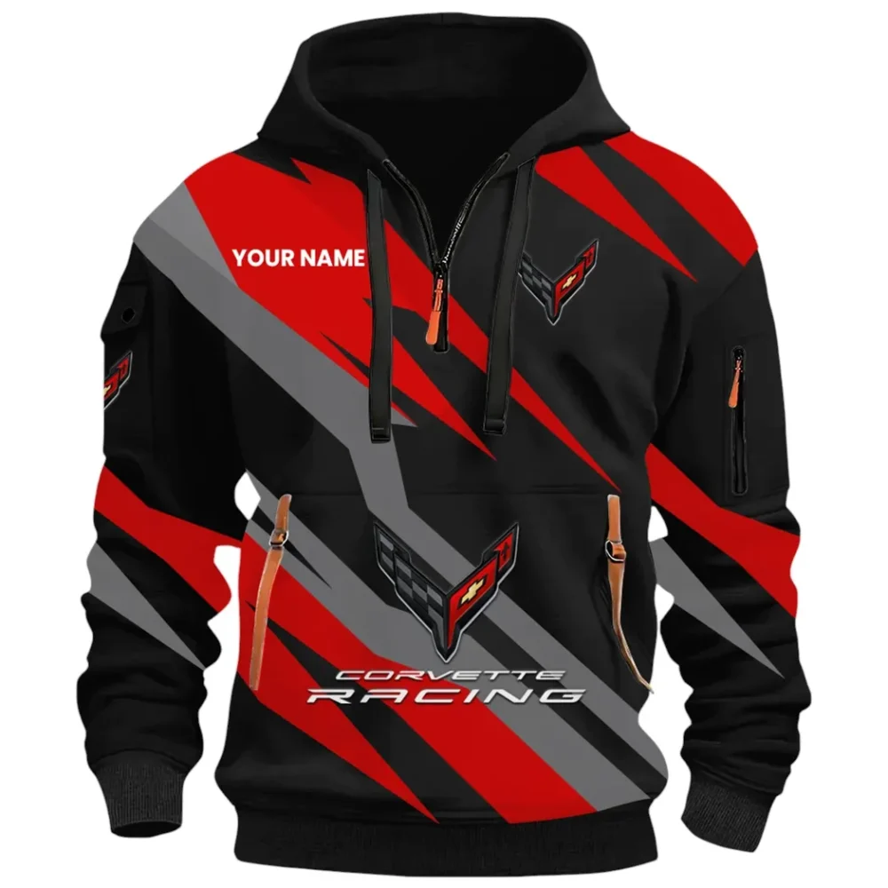 Sports Icon Hoodie Half Zip 3D Print, Adventure-Ready Comfortable Hoodie CAR514100925003 - Image 3