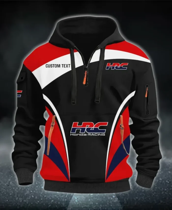 Racing Car Hoodie Half Zip 3D Print, Rugged & Comfortable Streetwear Outfit CAR514100925005