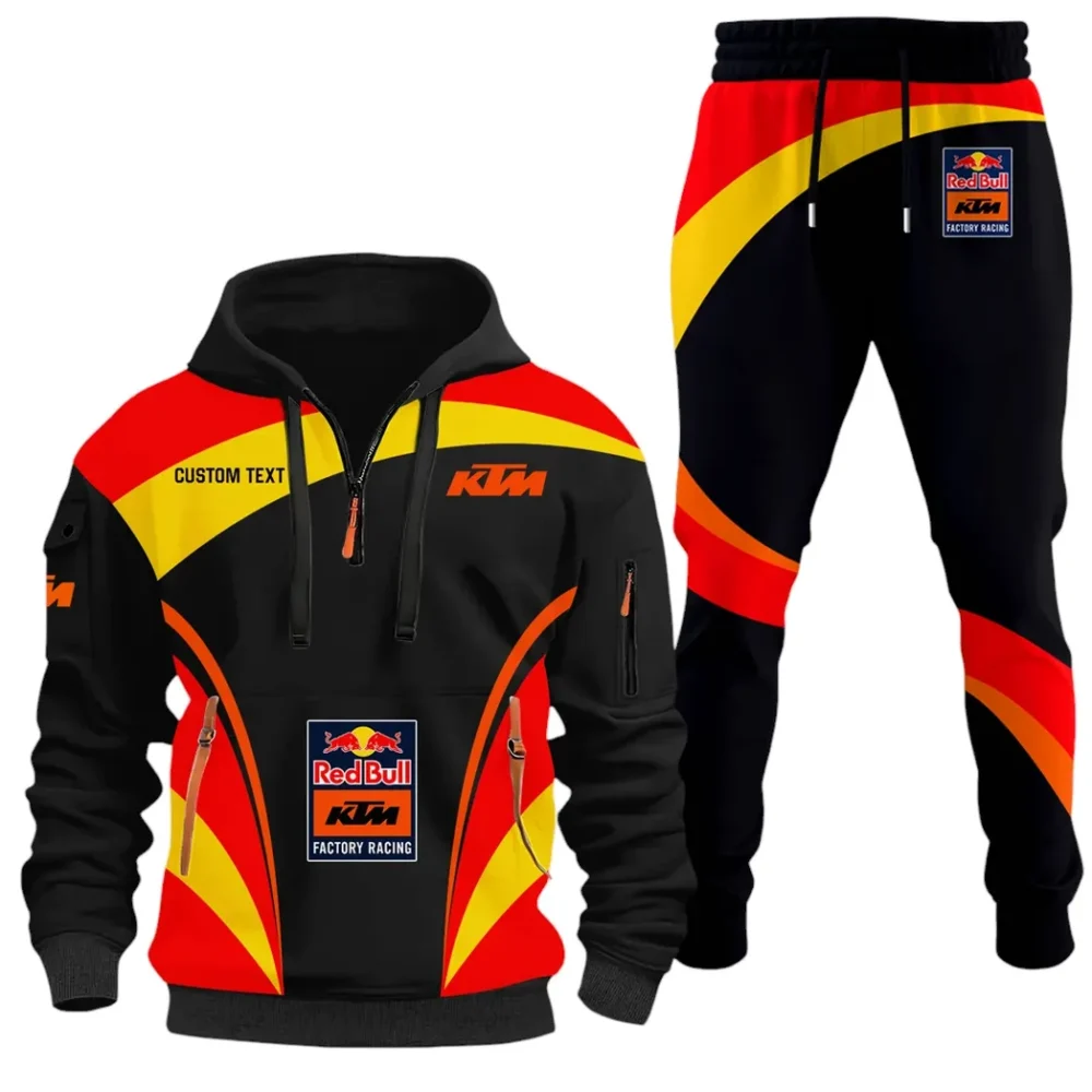 Racing Car Hoodie Half Zip x Sweatpants Set, Custom Road Lifestyle Hoodie Set CAR514100925006 - Image 2