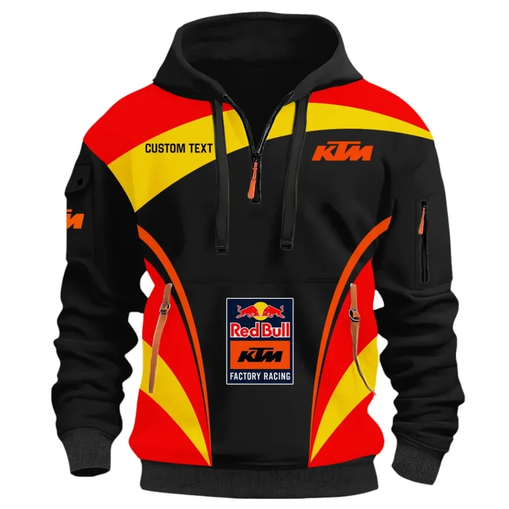 Racing Car Hoodie Half Zip 3D Print, Sporty Urban Look Hoodie CAR514100925006 - Image 3