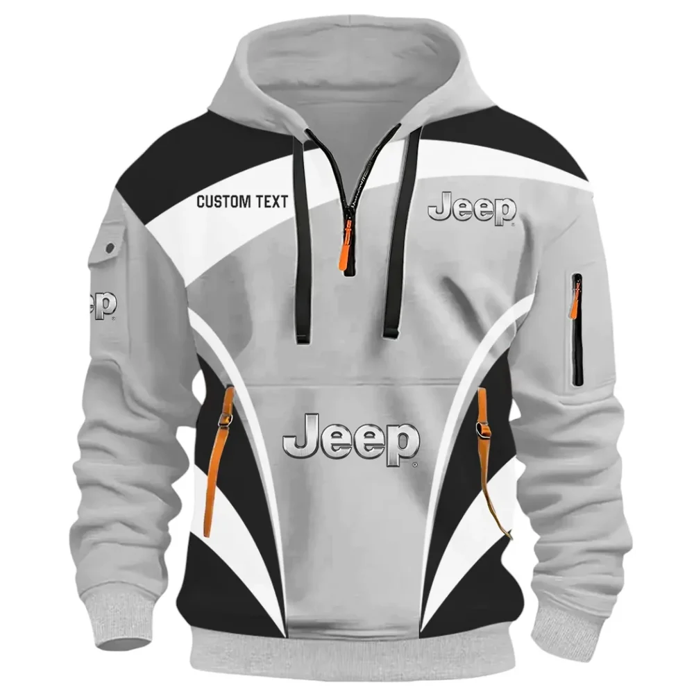 Off-Road SUV Brand Hoodie Half Zip 3D Print, Comfortable Everyday Hoodie CAR514100925012 - Image 3