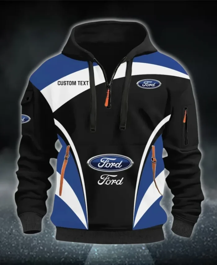 Vintage Ride Hoodie Half Zip 3D Print, Urban Casual Comfort Hoodie CAR514100925014