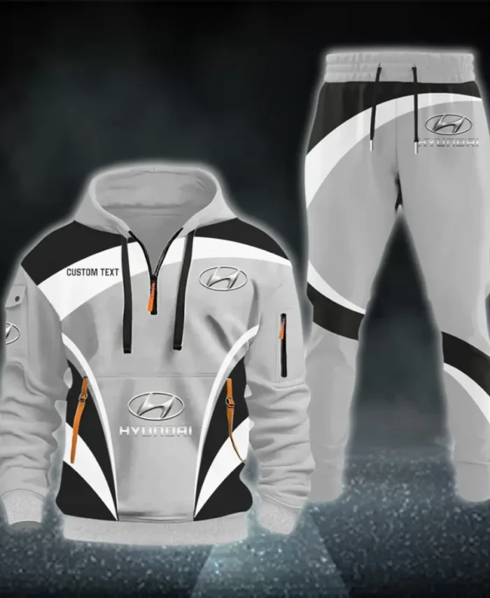 Sedan Hoodie Half Zip x Sweatpants Set, 3D Printed Driver's Outfit CAR514100925015
