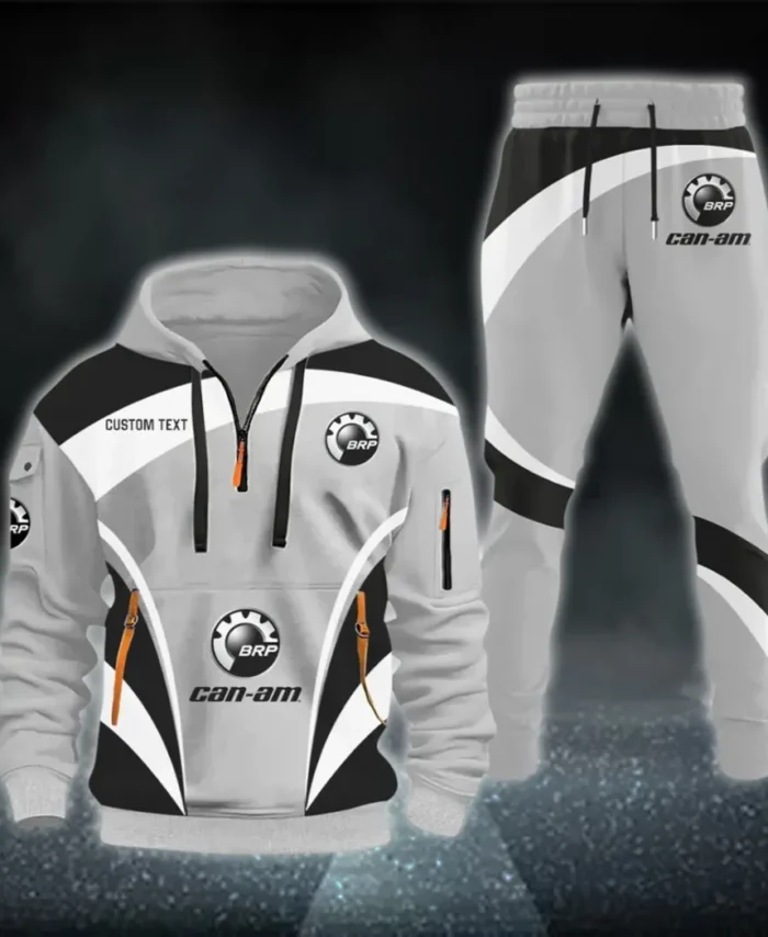 Racing Car Hoodie Half Zip x Sweatpants Set, Street-Ready Automotive Tracksuit CAR514100925016