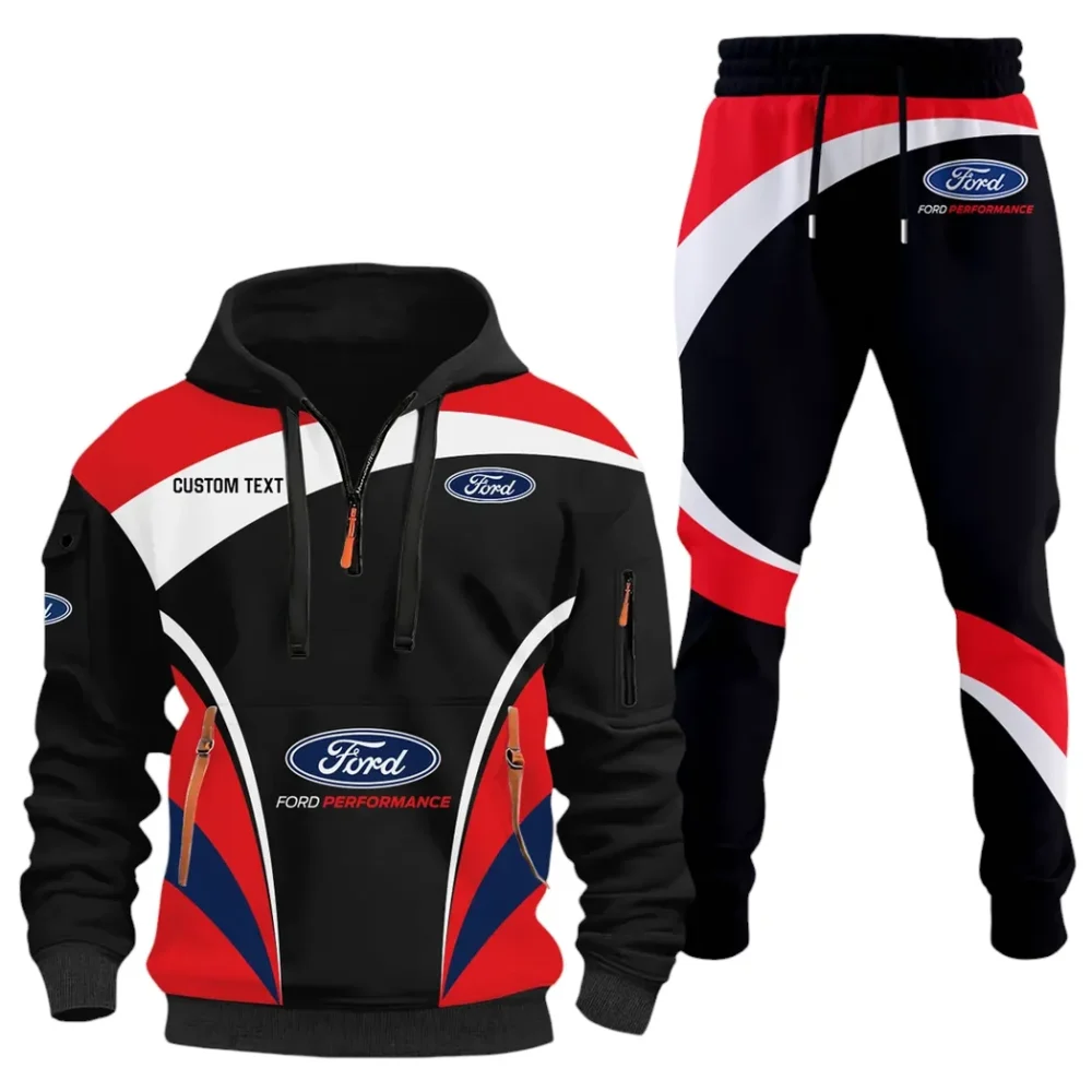 Durable Spirit Hoodie Half Zip x Sweatpants Set, Ride-Inspired Half-Zip Hoodie Set CAR514100925017 - Image 2