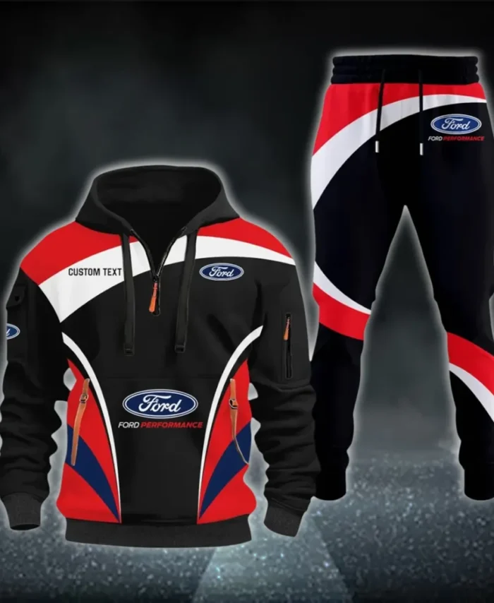 Durable Spirit Hoodie Half Zip x Sweatpants Set, Ride-Inspired Half-Zip Hoodie Set CAR514100925017