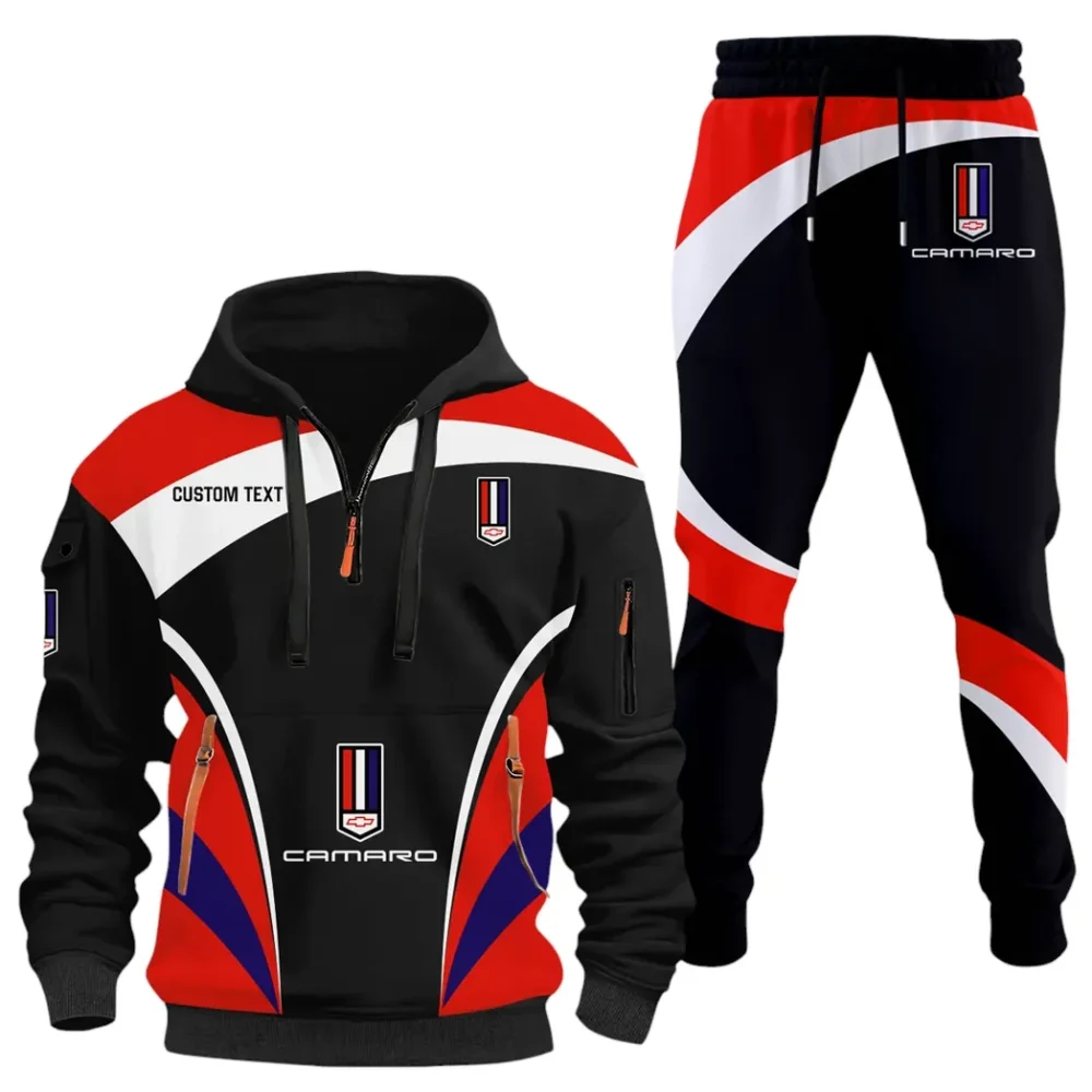 Street Racer Hoodie Half Zip x Sweatpants Set, Gearhead Half-Zip Hoodie Combo CAR514100925018 - Image 2