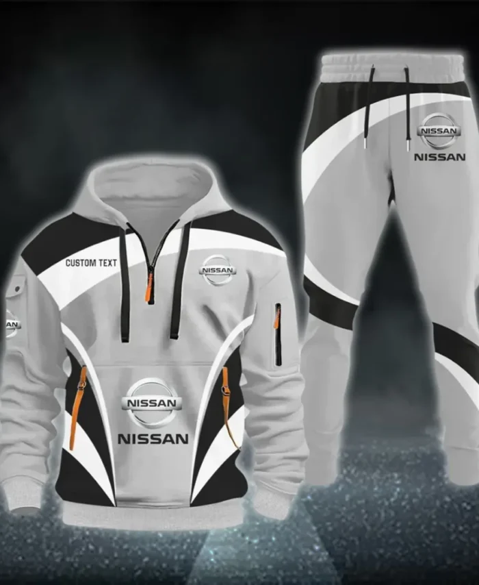 Compact Car Hoodie Half Zip x Sweatpants Set, 3D Printed Car Hoodie Set CAR514100925025