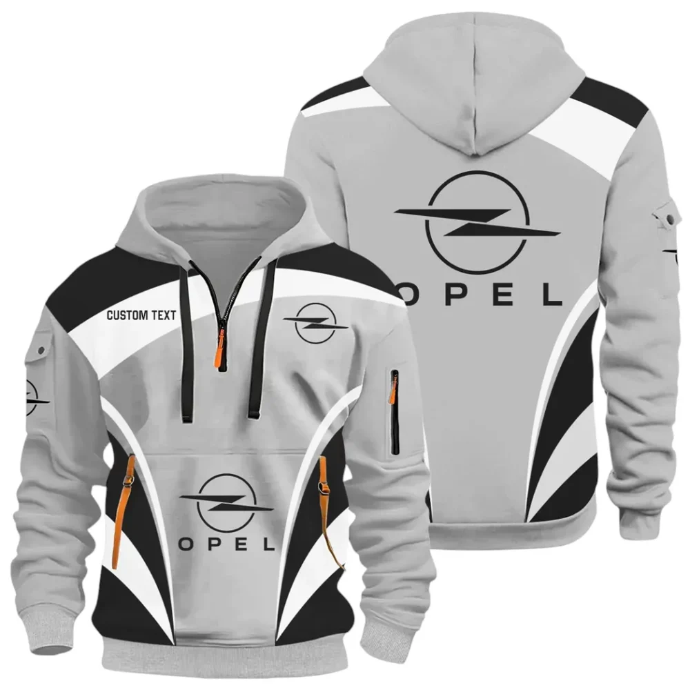 Mid-Size Auto Hoodie Half Zip 3D Print, Rugged Casual Hoodie CAR514100925026 - Image 2