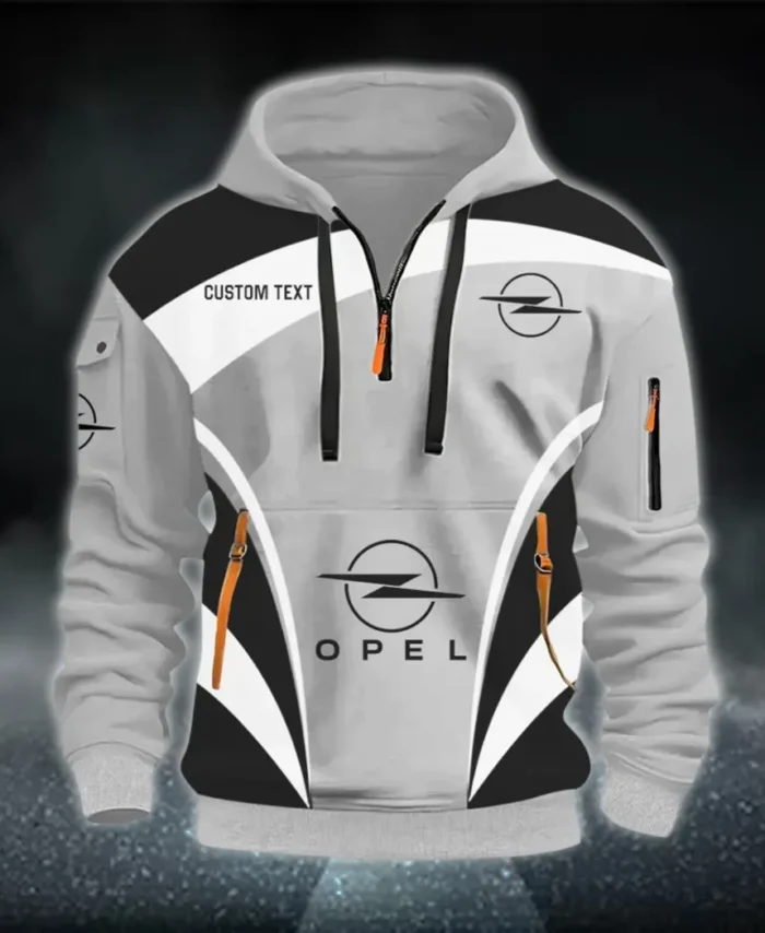 Mid-Size Auto Hoodie Half Zip 3D Print, Rugged Casual Hoodie CAR514100925026