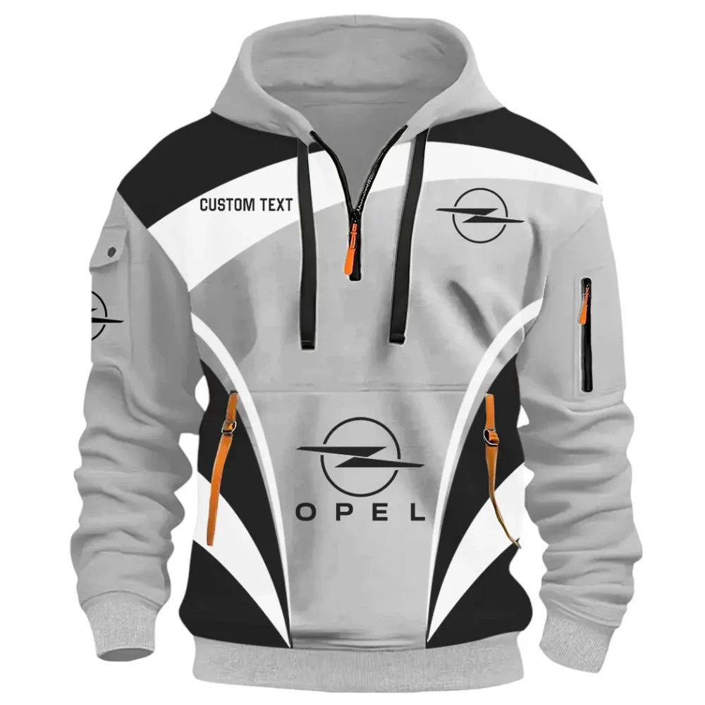 Mid-Size Auto Hoodie Half Zip 3D Print, Rugged Casual Hoodie CAR514100925026 - Image 3