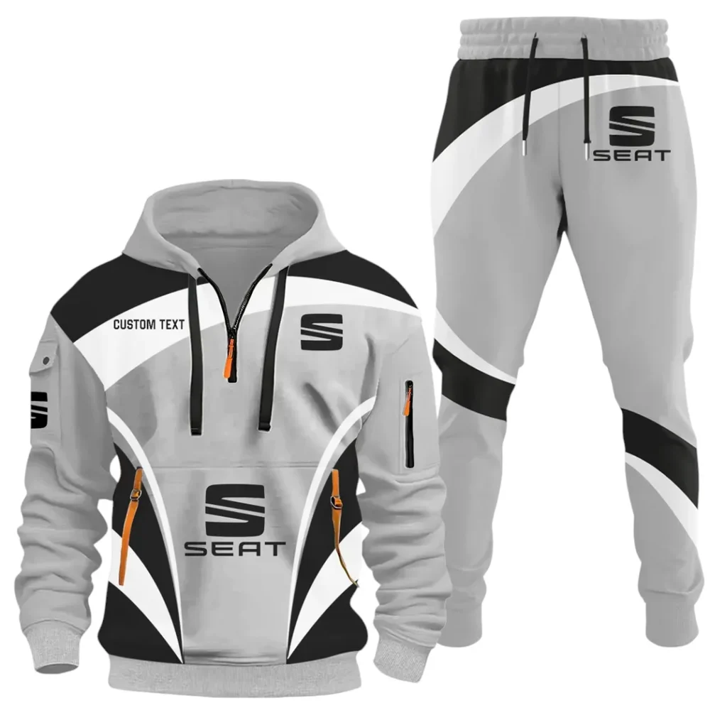 Small SUV Hoodie Half Zip x Sweatpants Set, Custom Car Enthusiast Outfit CAR514100925029 - Image 2