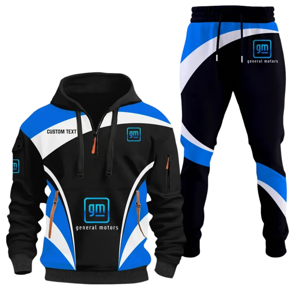 Motor Vehicle Maker Hoodie Half Zip x Sweatpants Set, 3D Printed Driver's Outfit CAR514100925030 - Image 2