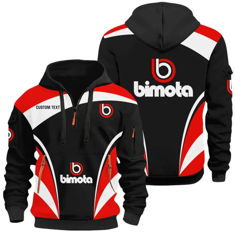 Road Racing Bike Hoodie Half Zip x Sweatpants Set, Street-Ready Automotive Tracksuit CAR514100925033 - Image 3