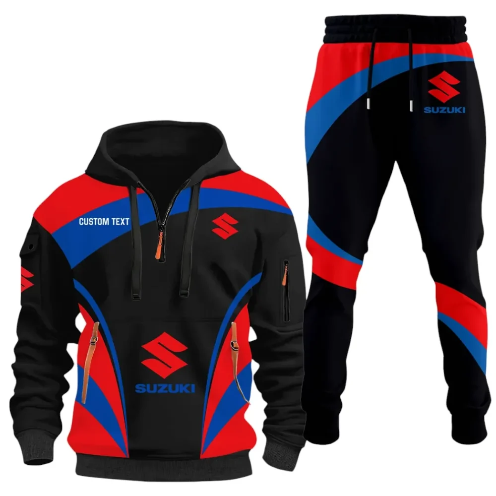 Superbike Hoodie Half Zip x Sweatpants Set, Performance Drive Hoodie Combo CAR514100925034 - Image 2