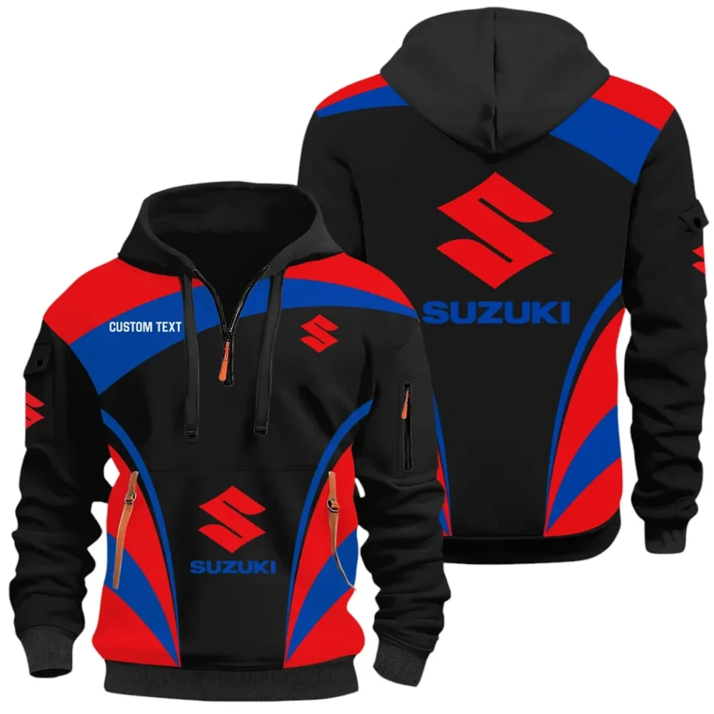 Superbike Hoodie Half Zip 3D Print, Sporty & Casual Everyday Wear Hoodie CAR514100925034 - Image 2