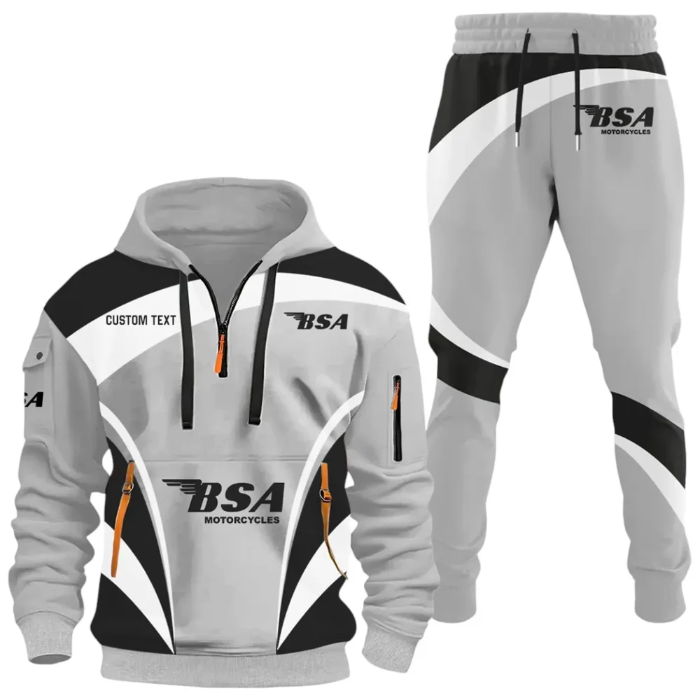 Heritage Two-Wheeler Hoodie Half Zip x Sweatpants Set, Road-Ready Hoodie and Jogger Set CAR514100925036 - Image 2