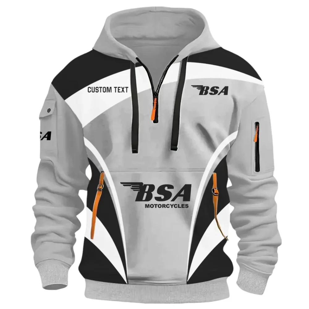 Heritage Two-Wheeler Hoodie Half Zip 3D Print, Adventure-Ready Comfortable Hoodie CAR514100925036 - Image 3