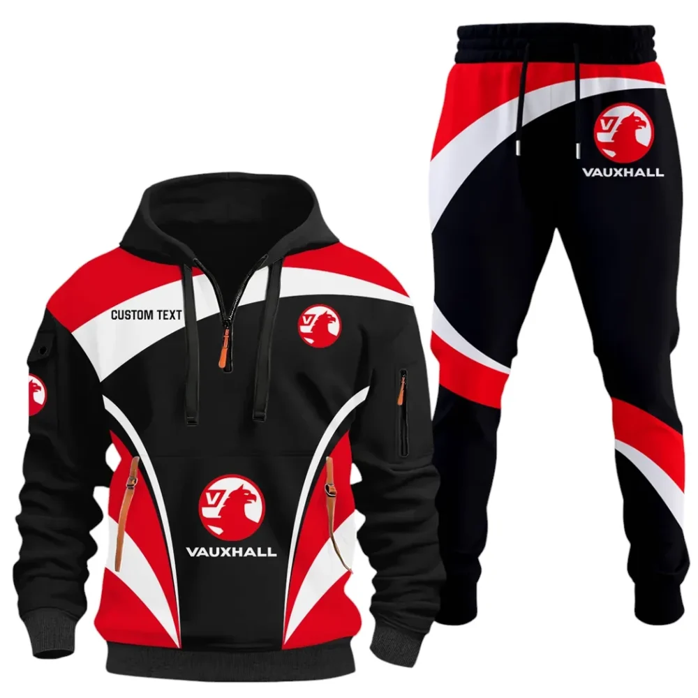 Small City Car Hoodie Half Zip x Sweatpants Set, 3D Printed Car Hoodie Set CAR514100925037 - Image 2