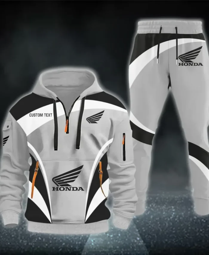 Cruiser Hoodie Half Zip x Sweatpants Set, Automotive Streetwear Hoodie Set CAR514100925038