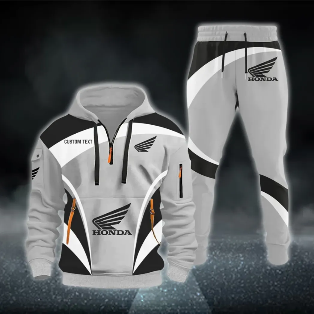 Cruiser Hoodie Half Zip x Sweatpants Set, Automotive Streetwear Hoodie Set CAR514100925038