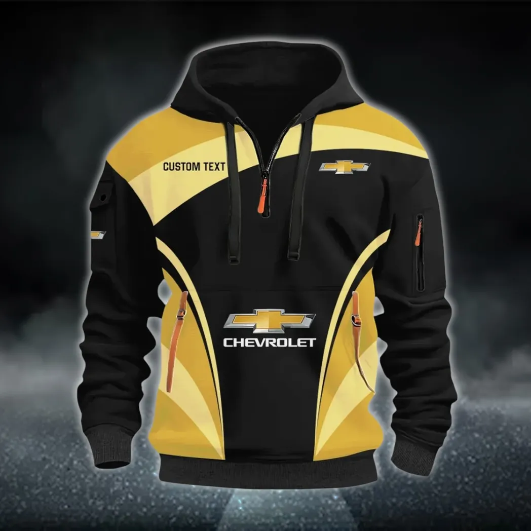 Off-Road SUV Hoodie Half Zip 3D Print, Sporty Urban Look Hoodie CAR514100925039