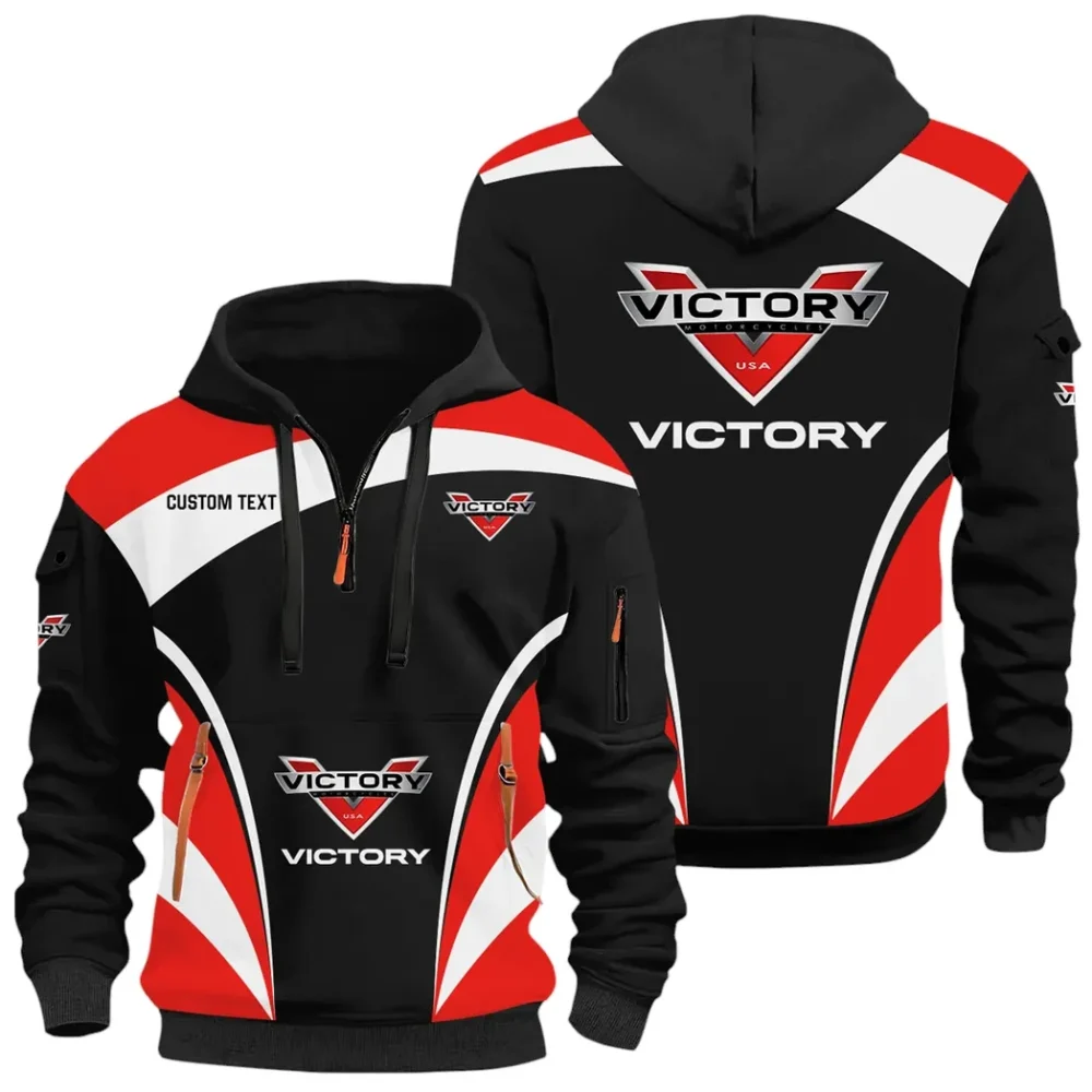 Heavyweight Motorcycle Hoodie Half Zip 3D Print, Classic Comfortable Hoodie Style CAR514100925040 - Image 2