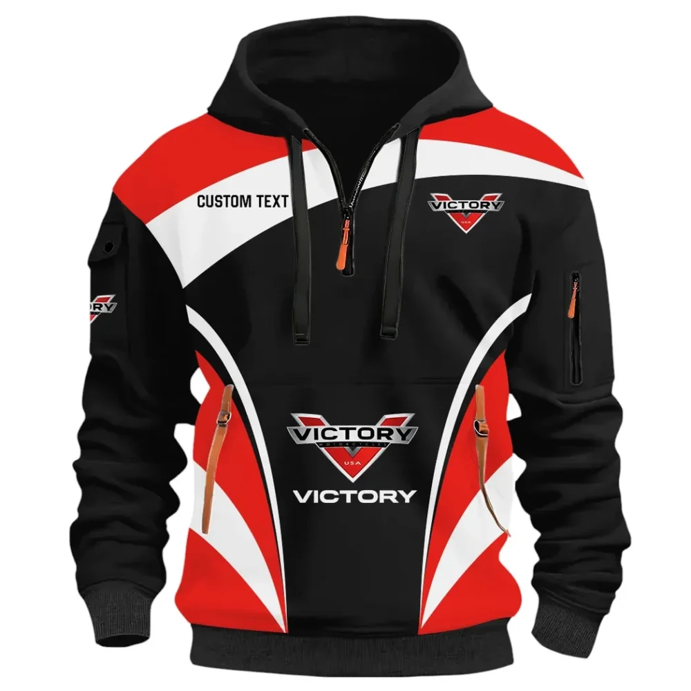 Heavyweight Motorcycle Hoodie Half Zip 3D Print, Classic Comfortable Hoodie Style CAR514100925040 - Image 3
