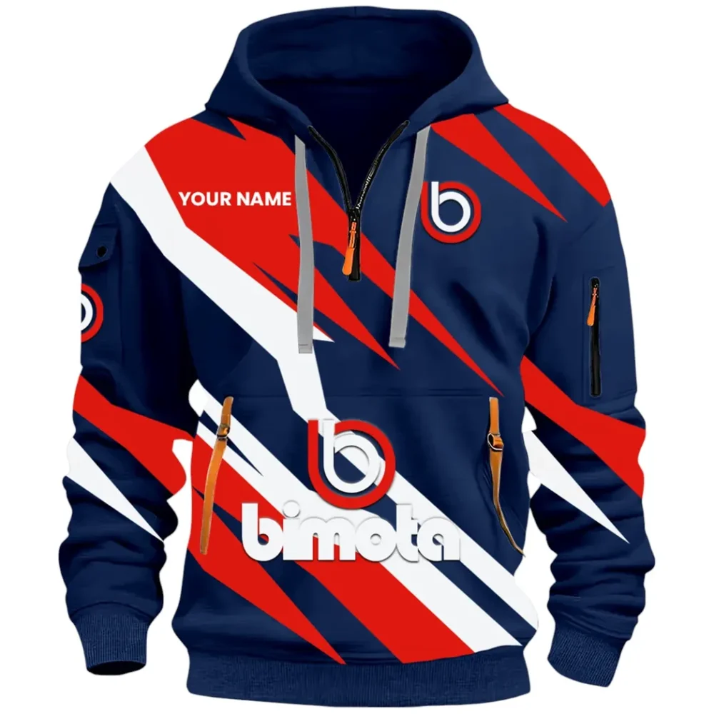 Road Racing Bike Hoodie Half Zip 3D Print, Comfortable Daily Wear CAR514100925042 - Image 3