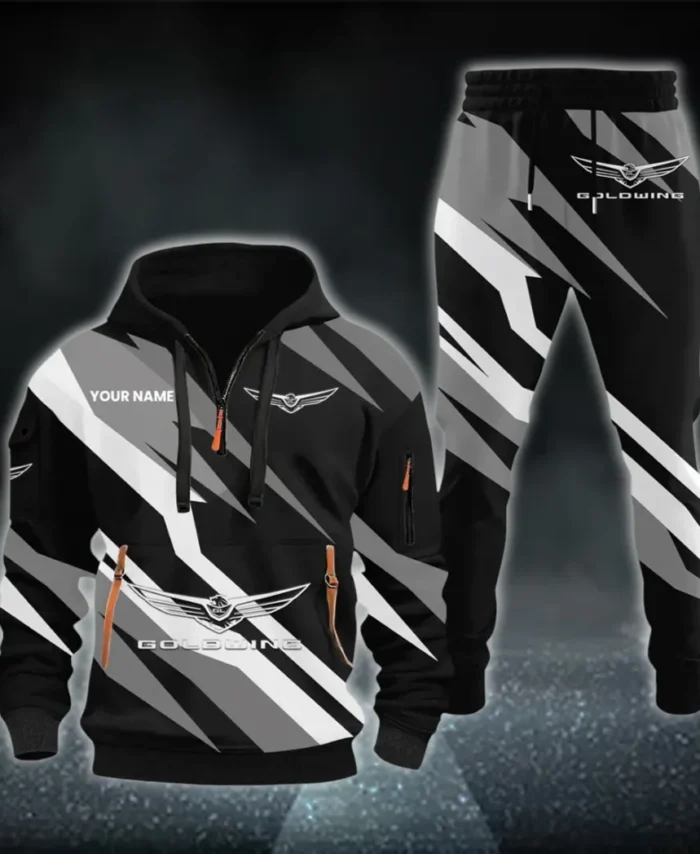 Touring Motorcycle Hoodie Half Zip x Sweatpants Set, Everyday Gearhead Hoodie Combo CAR514100925043