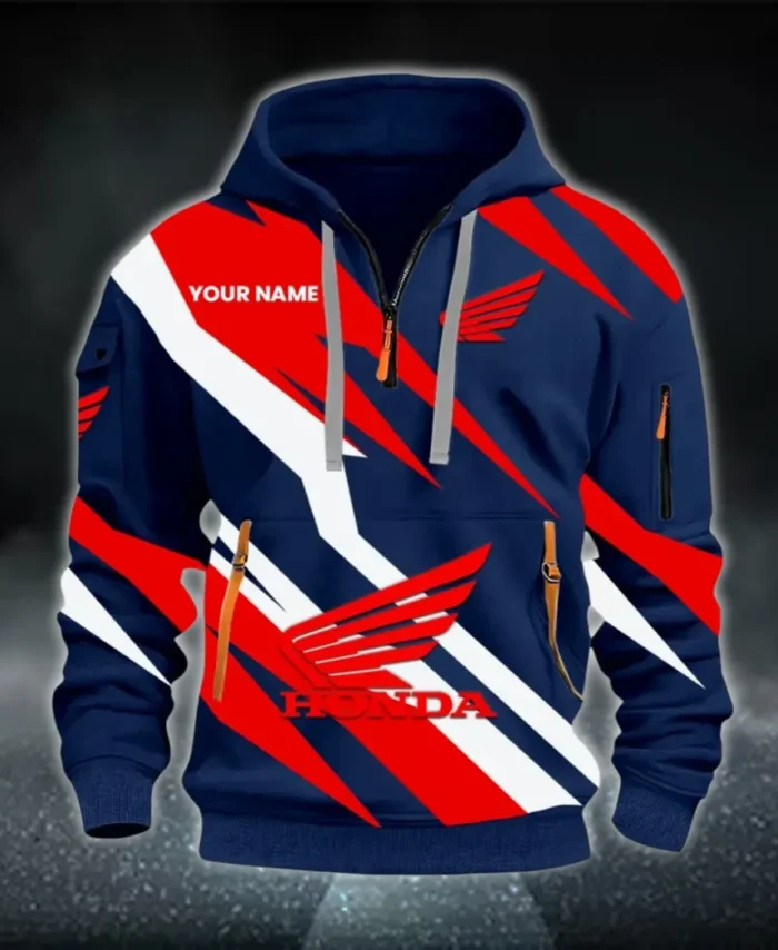 Adventure Motorbike Hoodie Half Zip 3D Print, Durable & Casual Streetwear CAR514100925044