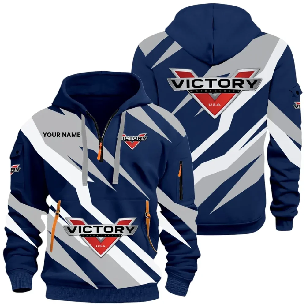 American V-Twin Hoodie Half Zip x Sweatpants Set, Street-Ready Automotive Tracksuit CAR514100925045 - Image 3