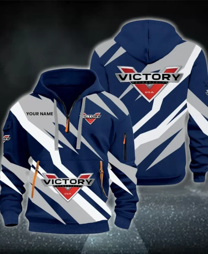 American V-Twin Hoodie Half Zip 3D Print, Comfortable Everyday Hoodie CAR514100925045