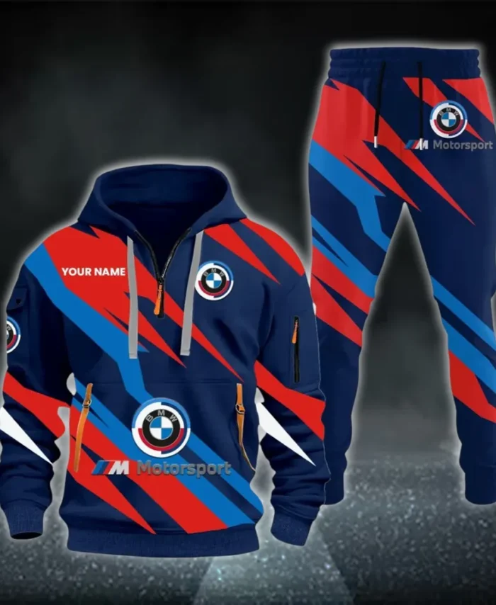 Racing Coupe Hoodie Half Zip x Sweatpants Set, Garage Life 3D Hoodie Set CAR514100925047