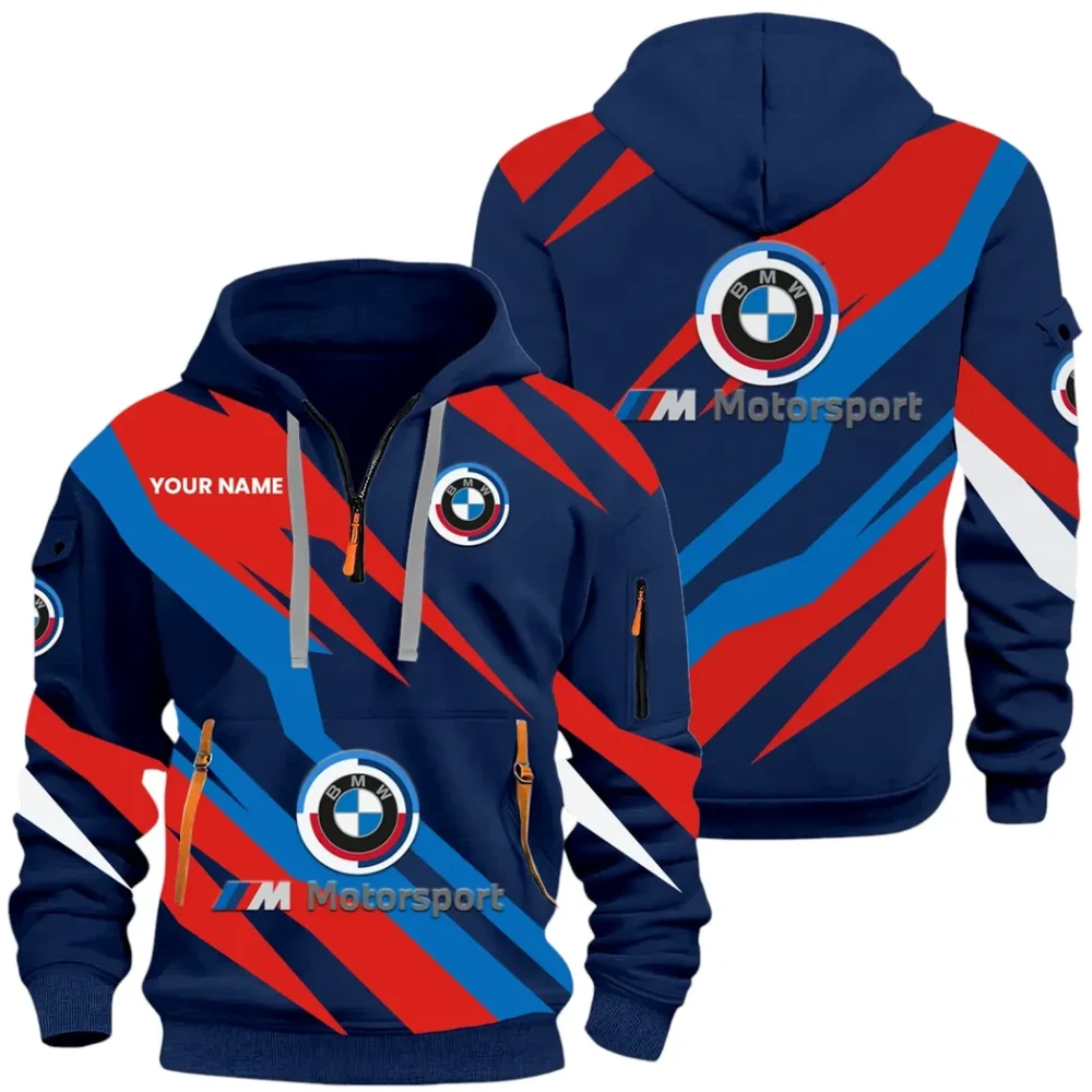 Racing Coupe Hoodie Half Zip x Sweatpants Set, Garage Life 3D Hoodie Set CAR514100925047 - Image 3