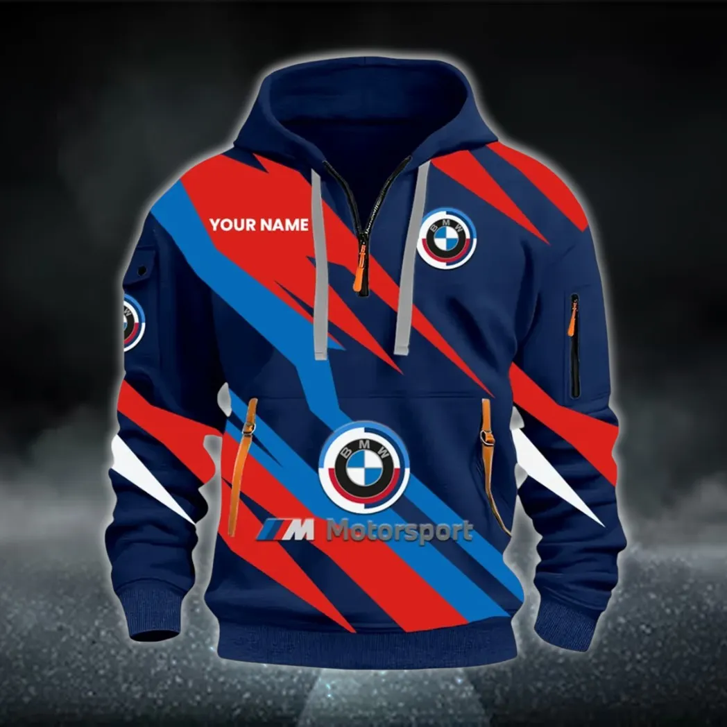 Racing Coupe Hoodie Half Zip 3D Print, Urban Casual Comfort Hoodie CAR514100925047
