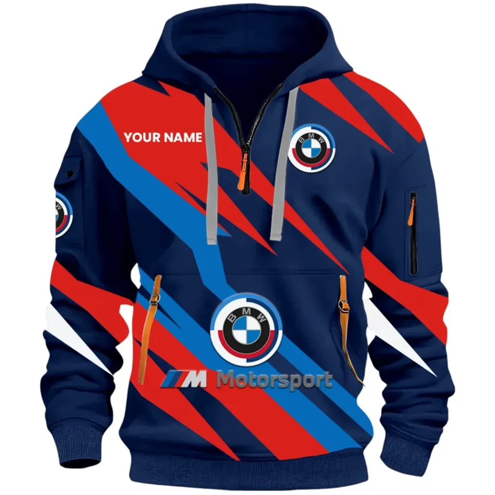 Racing Coupe Hoodie Half Zip 3D Print, Urban Casual Comfort Hoodie CAR514100925047 - Image 3
