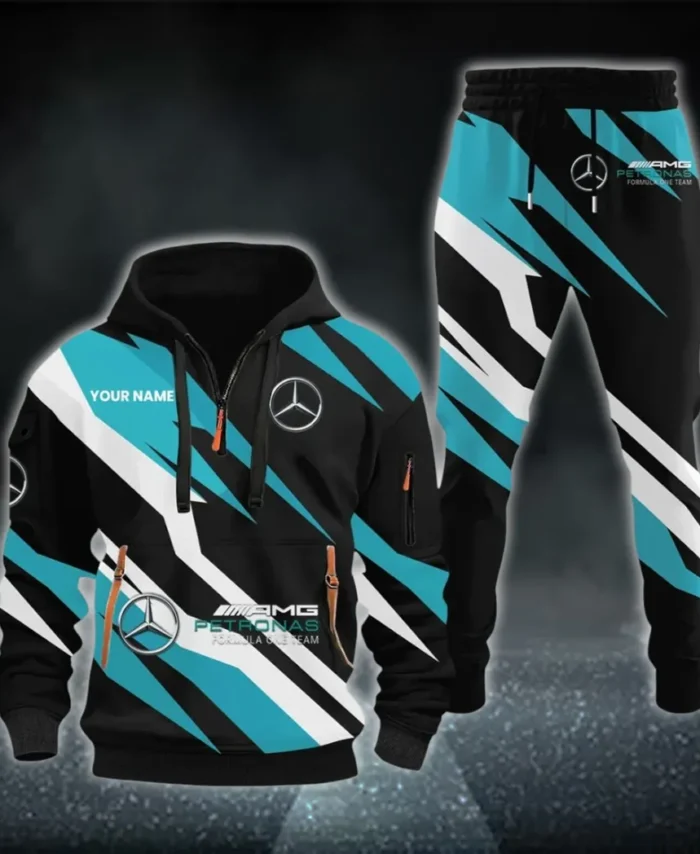 Lifestyle Ride Hoodie Half Zip x Sweatpants Set, 3D Printed Driver's Outfit CAR514100925048