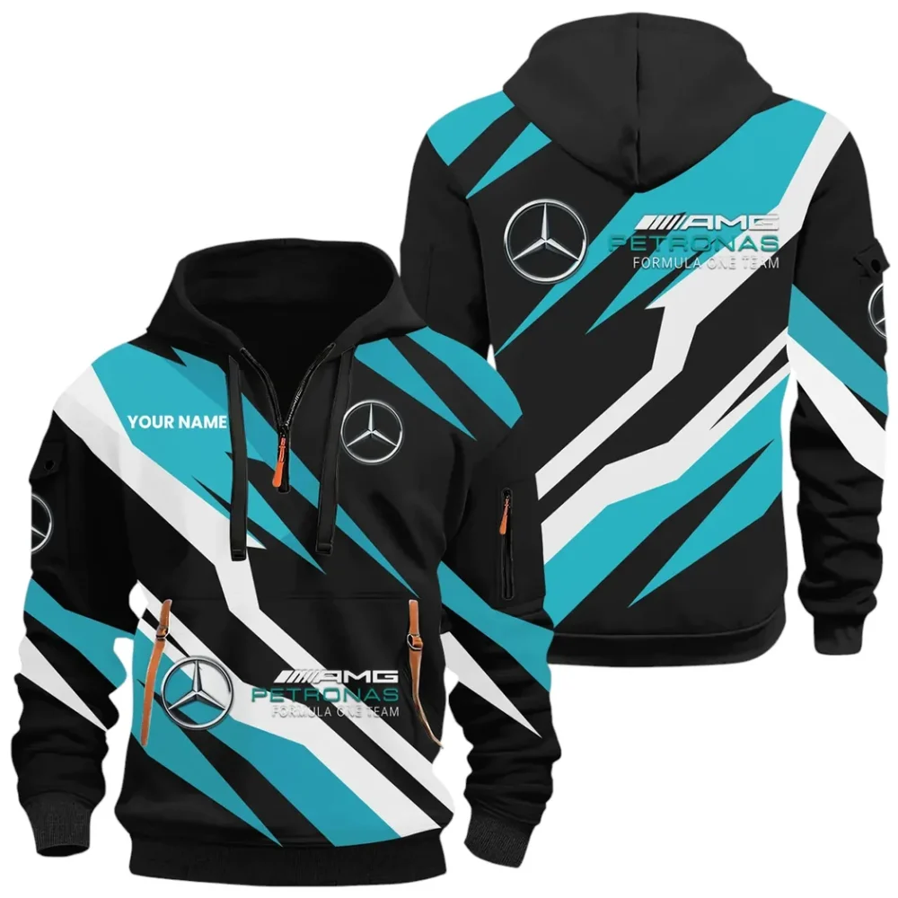 Lifestyle Ride Hoodie Half Zip x Sweatpants Set, 3D Printed Driver's Outfit CAR514100925048 - Image 3
