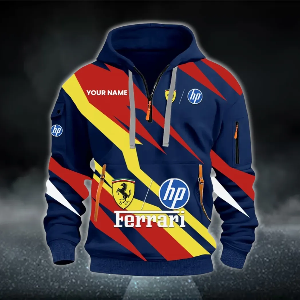 Racing Legend Hoodie Half Zip 3D Print, Comfortable Daily Hoodie CAR514100925050