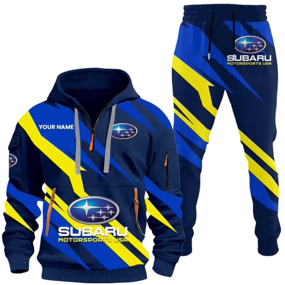All-Wheel Drive Car Hoodie Half Zip x Sweatpants Set, Classic Gearhead Hoodie Set CAR514100925055 - Image 2