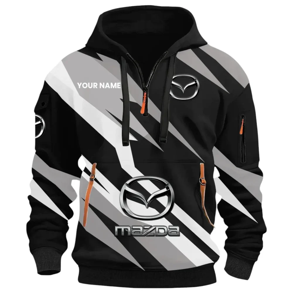 Sport Hatchback Hoodie Half Zip 3D Print, Sporty Everyday Wear Hoodie CAR514100925058 - Image 3