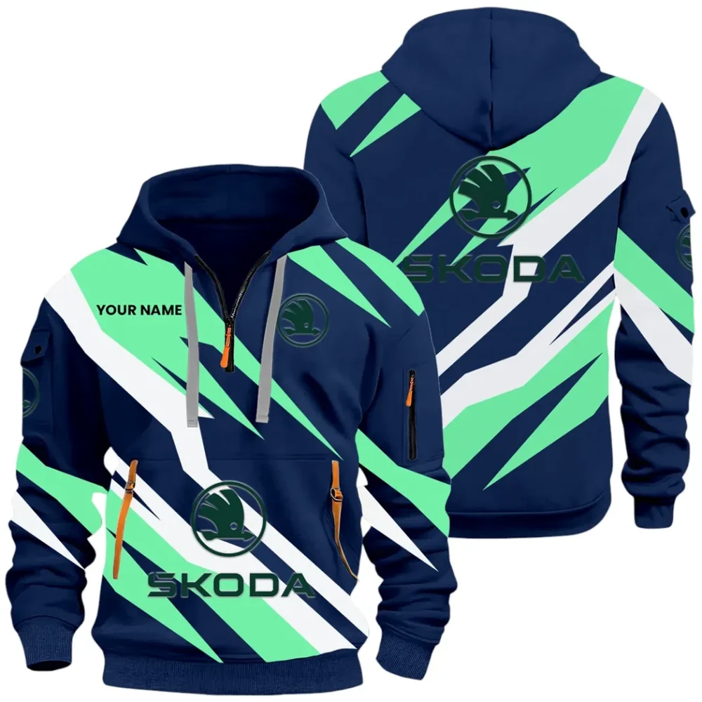 City-Friendly Automobile Hoodie Half Zip 3D Print, Rugged Casual Hoodie CAR514100925059 - Image 2