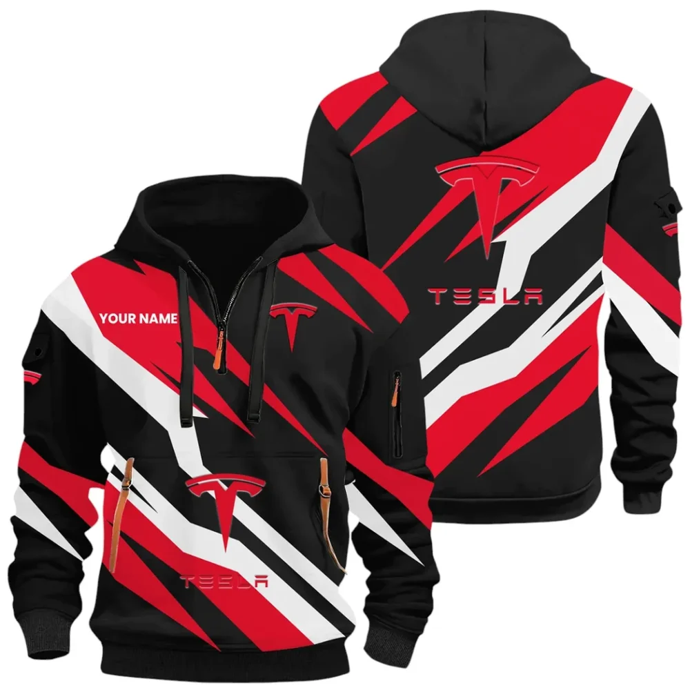 Battery-Powered Car Hoodie Half Zip 3D Print, Comfortable Street Hoodie CAR514100925060 - Image 2
