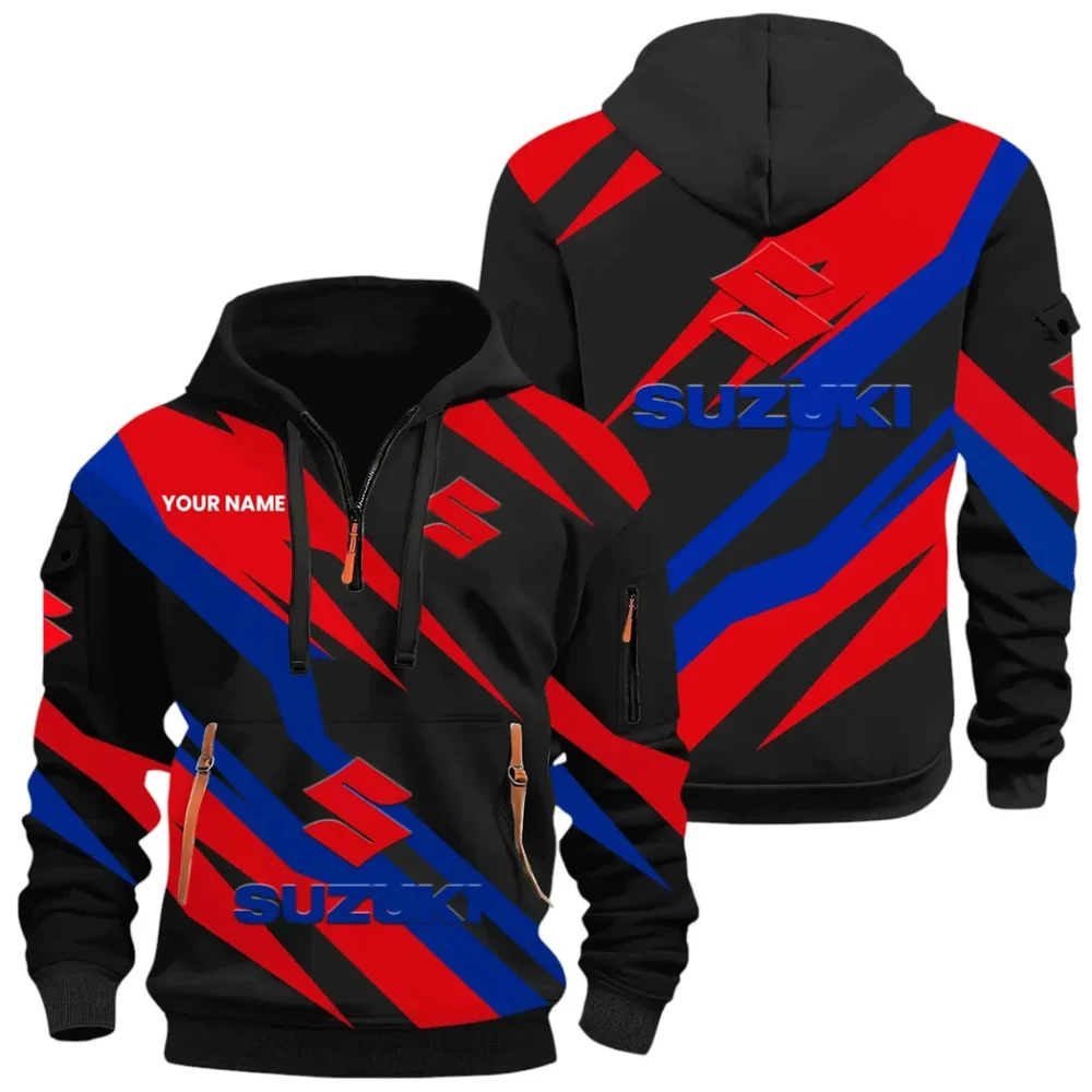 Superbike Hoodie Half Zip x Sweatpants Set, Custom Motorcycle Hoodie Set CAR514100925061 - Image 3