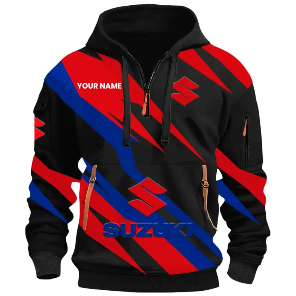Superbike Hoodie Half Zip 3D Print, Adventure & Urban Fit Hoodie CAR514100925061 - Image 3