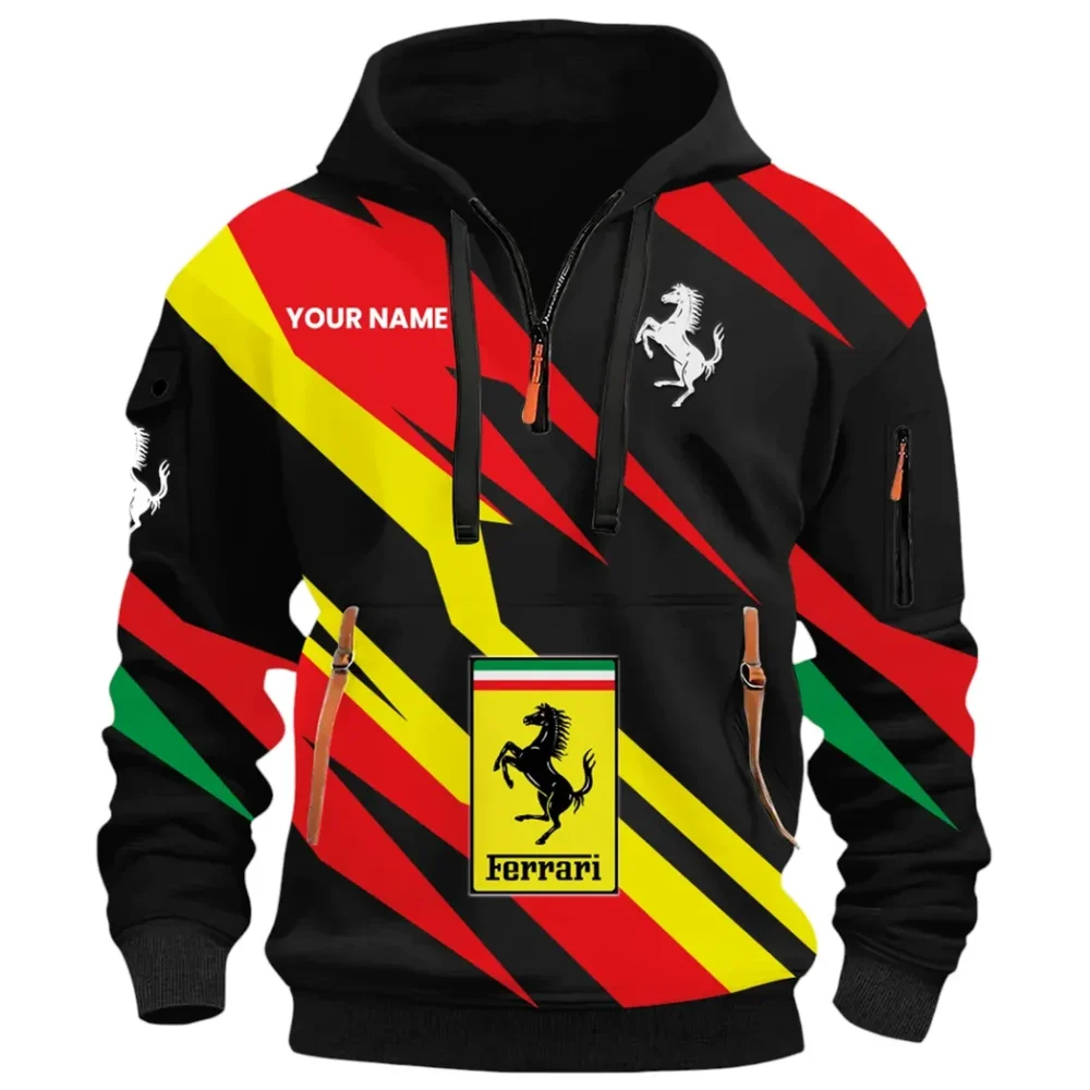 Track-Ready Sports Car Hoodie Half Zip 3D Print, Rugged Sporty Streetwear Hoodie CAR514100925062 - Image 3