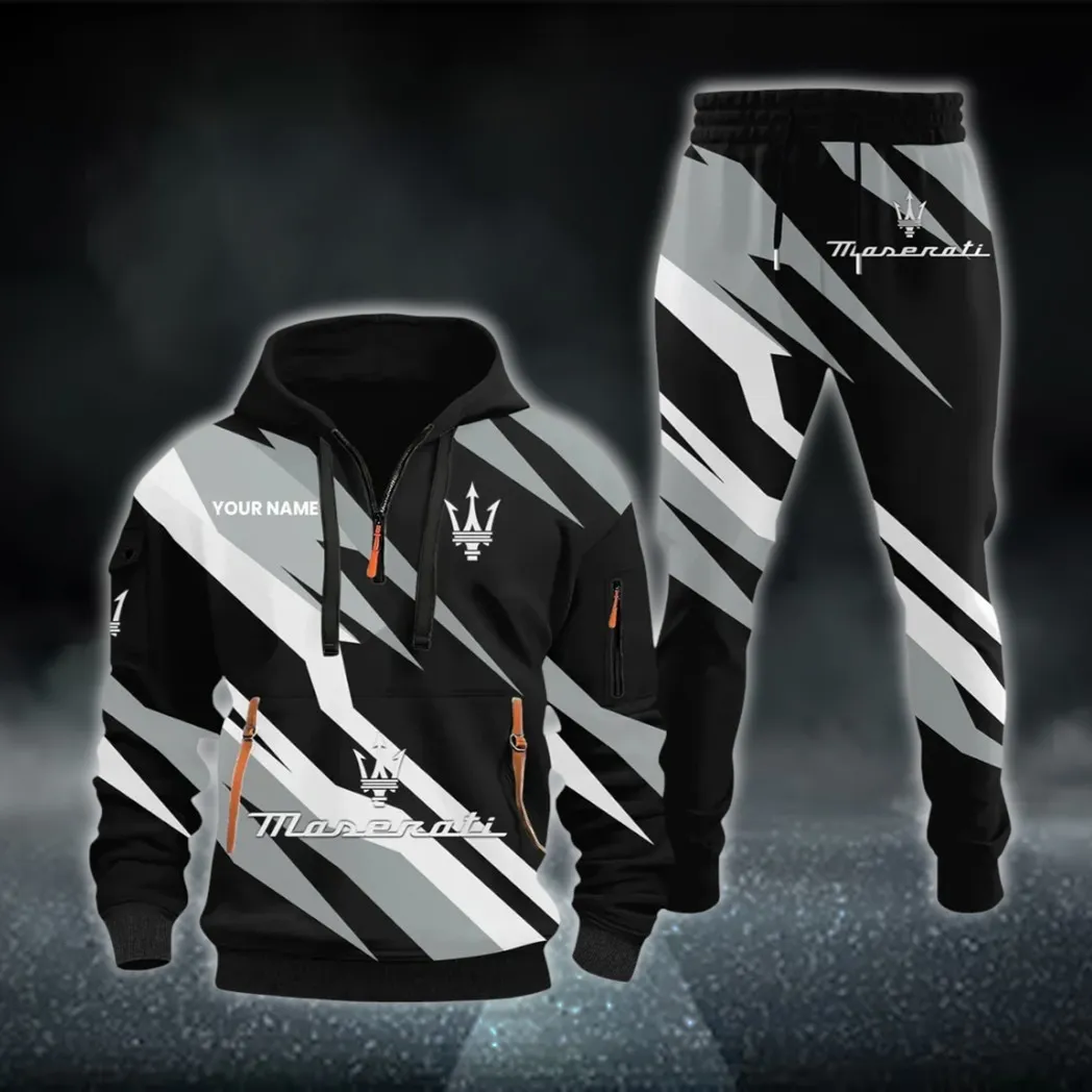 Exotic Coupe Hoodie Half Zip x Sweatpants Set, Custom Ride-Ready Tracksuit CAR514100925063